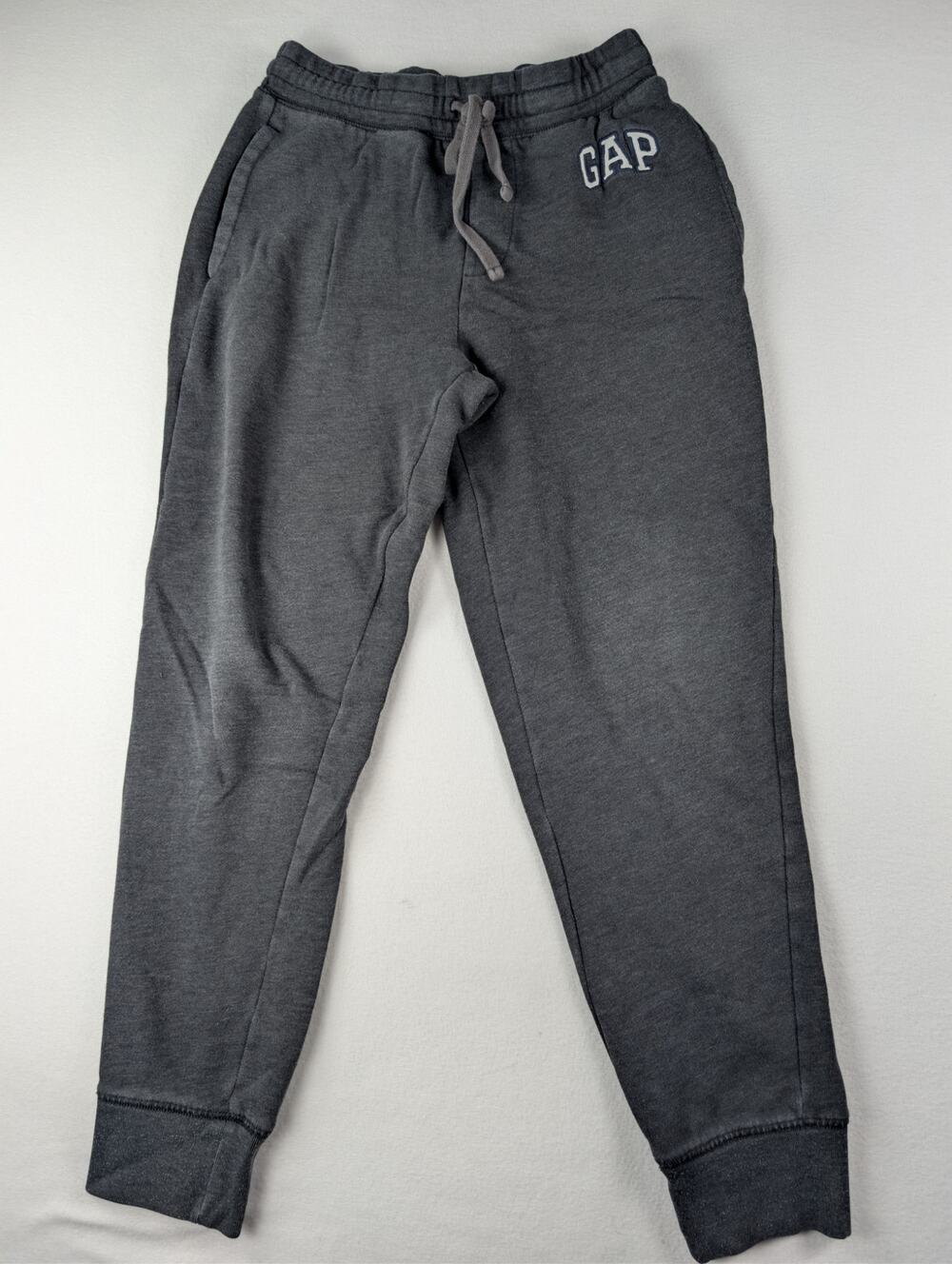 GAP Kids Gray Logo Jogger Sweatpants XS Drawstring Fleece